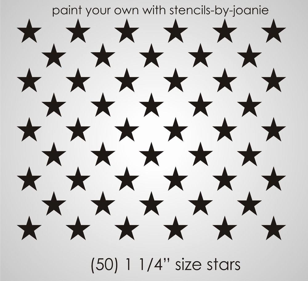 Stars Stencil Printable Elegant Patriotic Stencil 1 25 Inch Stars Proud American Flag