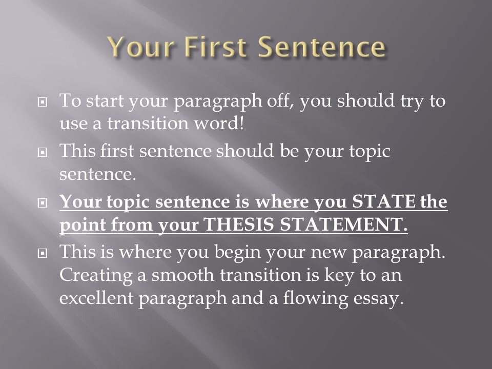 Starter Words for Essays Beautiful the Body Paragraph In Expository Writing Ppt Video