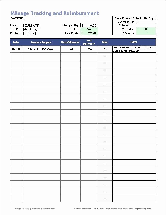 Startup Expenses and Capitalization Spreadsheet Awesome Download the Business Mileage Tracking Log From Vertex42