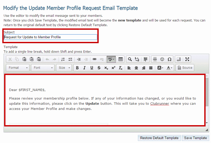 Status Update Email Template Awesome How Do I Request Member Updates District Clubrunner