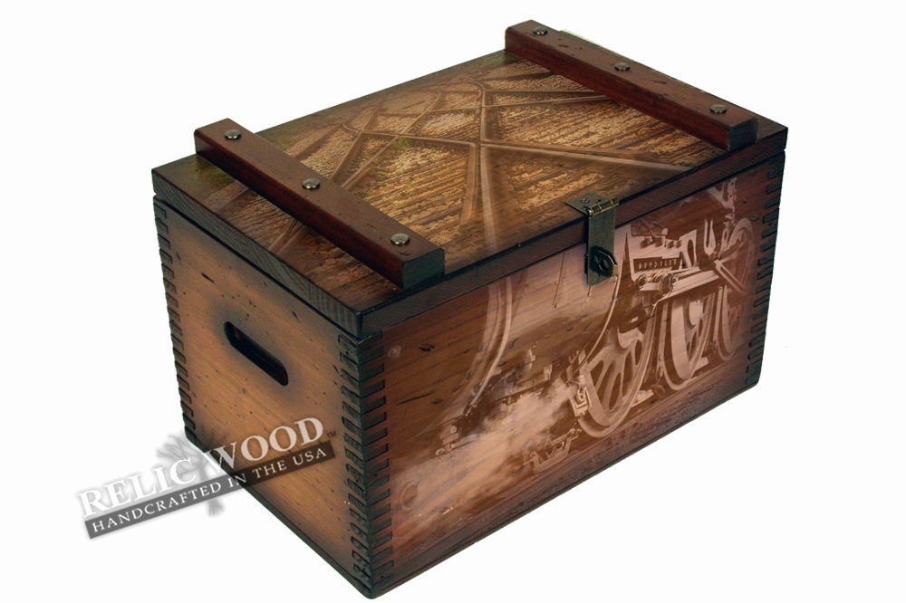 Steam Custom Info Box Art Awesome Steam Train and Tracks Ammo Box