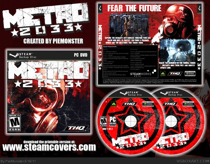 Steam Custom Info Box Art New Metro 2033 Pc Box Art Cover by Piemonster