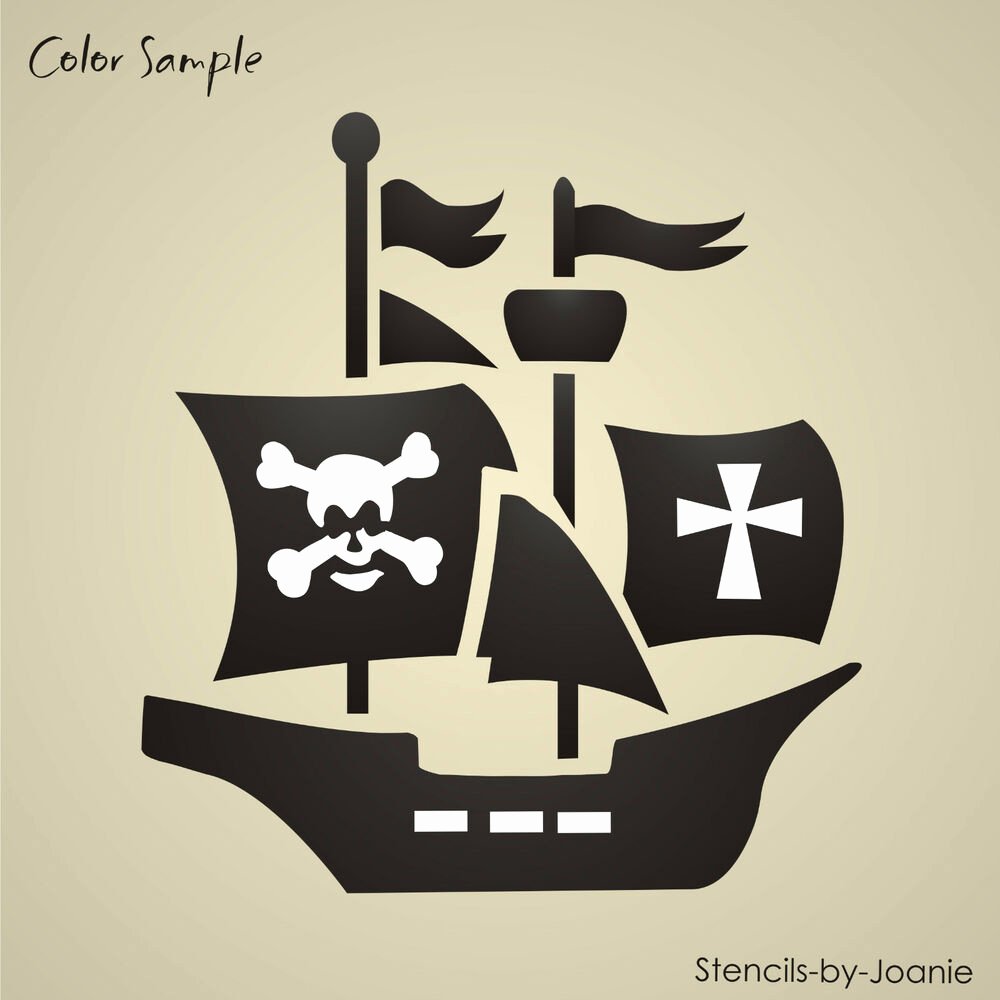 Stencil Templates for Painting Fresh Boy Stencil Pirate Ship Skull Bones Ahoy Matey Iron Cross