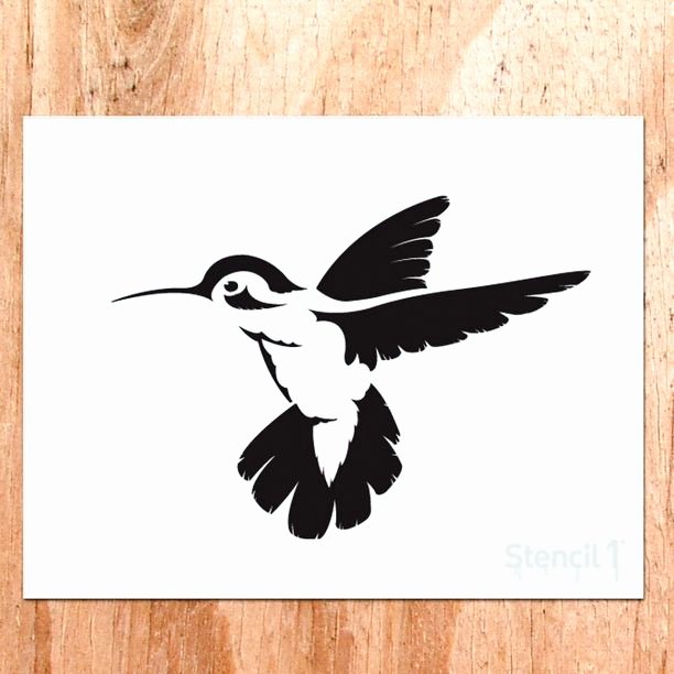 Stencil Templates for Painting Inspirational Hummingbird Stencil