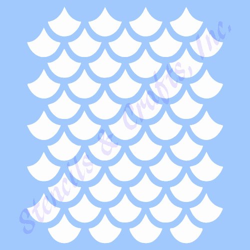 Stencil Templates for Painting New 1 15&quot; Fish Scales Stencil Templates Pattern Background