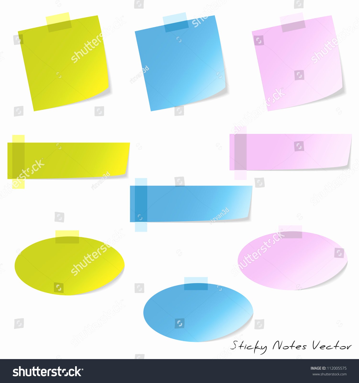 Sticky Notes Vector Awesome Sticky Notes Stock Vector Shutterstock