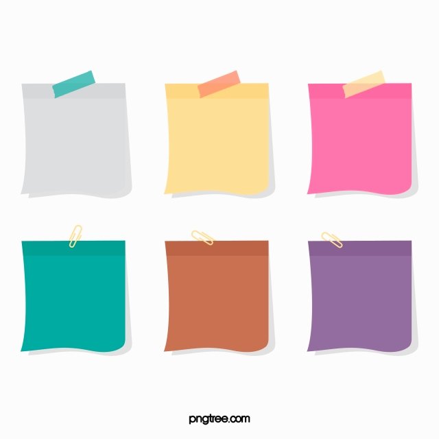 Sticky Notes Vector Awesome Vector Color Sticky Notes Hd Vector Cute Sticky Png and