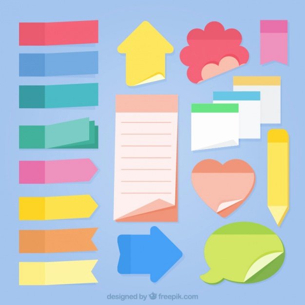 Sticky Notes Vector Best Of Collection Of Sticky Notes Of Different Shapes Vector