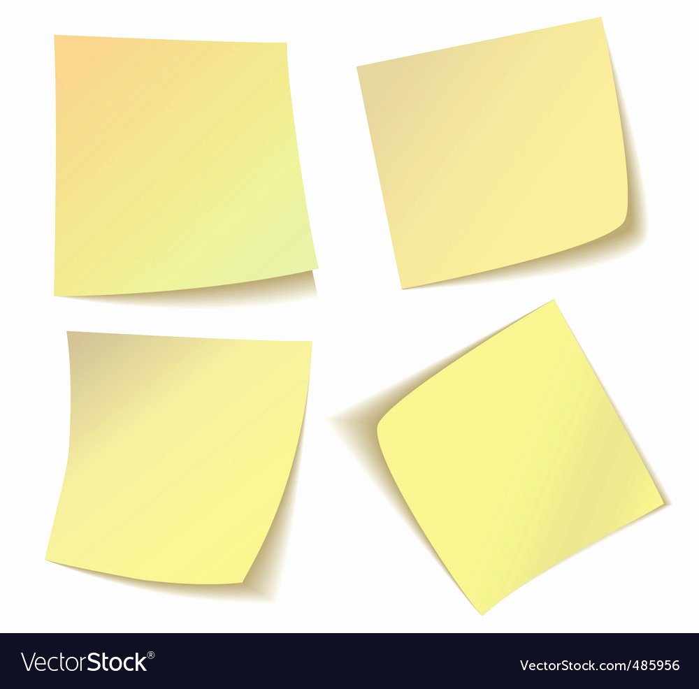 Sticky Notes Vector Elegant Sticky Notes Royalty Free Vector Image Vectorstock