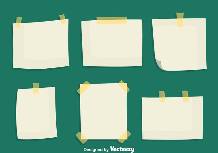 Sticky Notes Vector New Sticky Notes Paper Vectors Download Free Vector Art