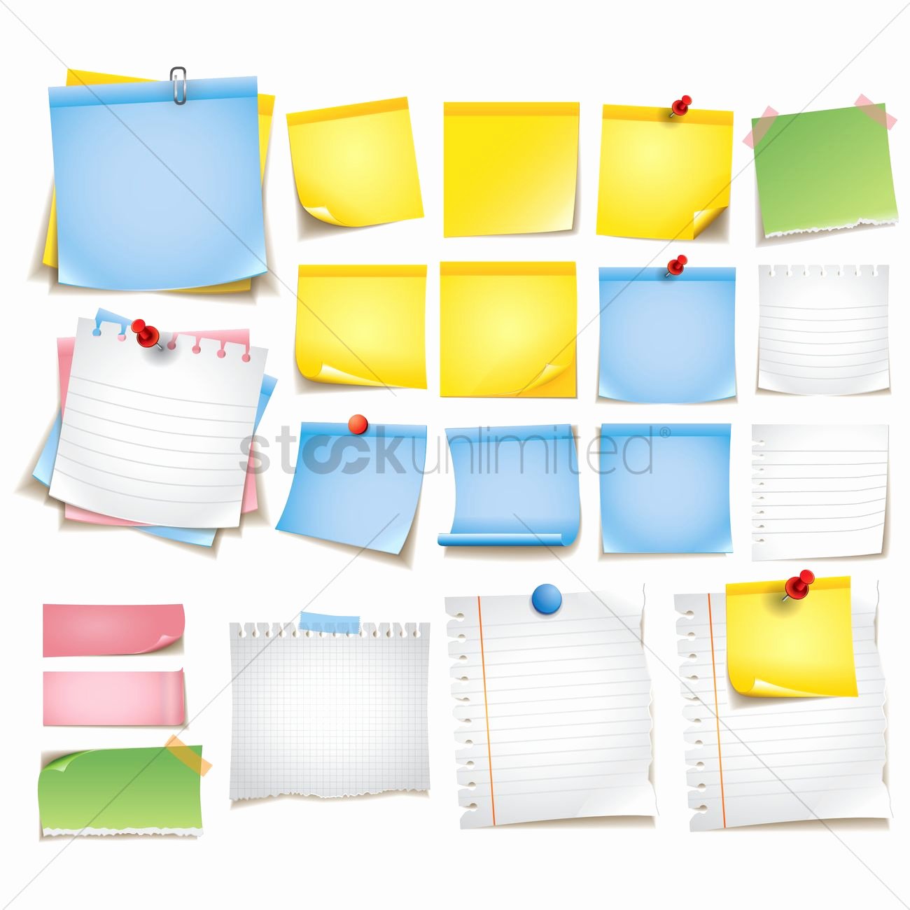 Sticky Notes Vector Unique Collection Of Sticky Notes Vector Image