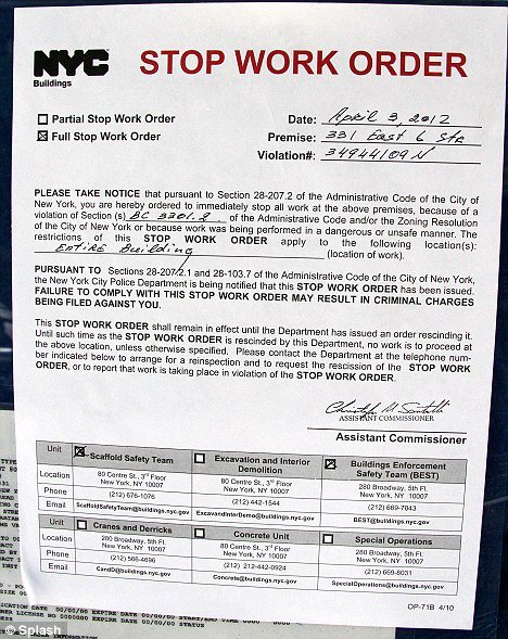 Stop Work order Template Beautiful David Schwimmer forced to Stop Construction On Dream Home