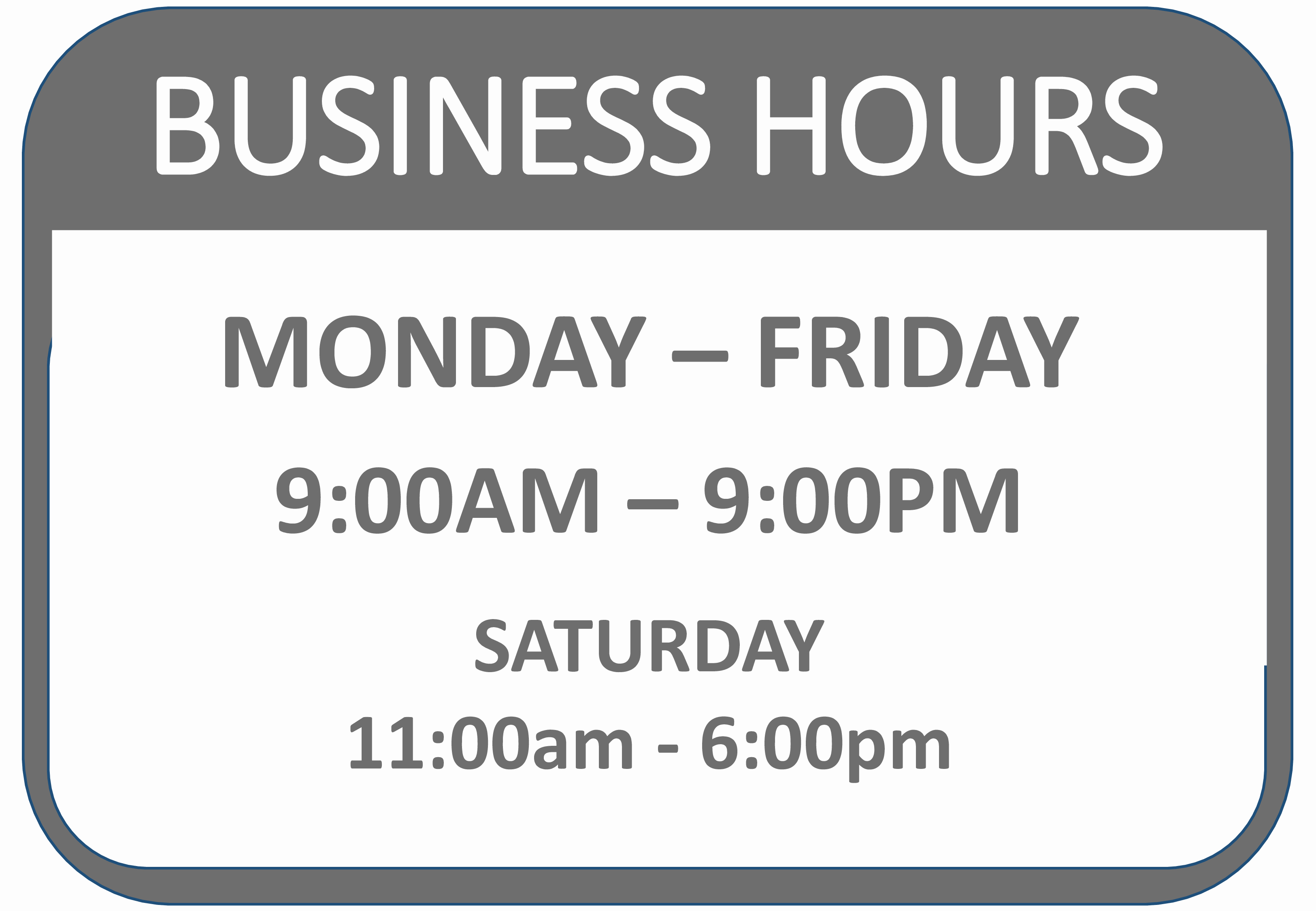 Store Hours Sign Template Store Hours Sign Template