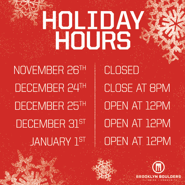 Store Hours Sign Template Elegant Brooklyn Boulders Holiday Hours Brooklyn Boulders