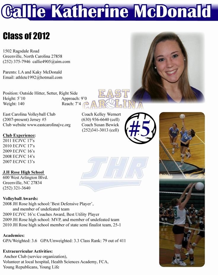 Student athlete Resume Example Unique 1000 Images About Sports Resumes Recruiting Flyers On