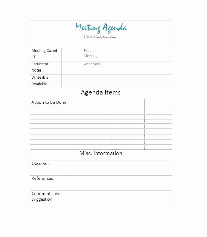 Student Council Minutes Template Beautiful Agenda Templates Free