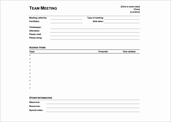 Student Council Minutes Template New 14 Student Agenda Templates Free Word Pdf Excel Samples