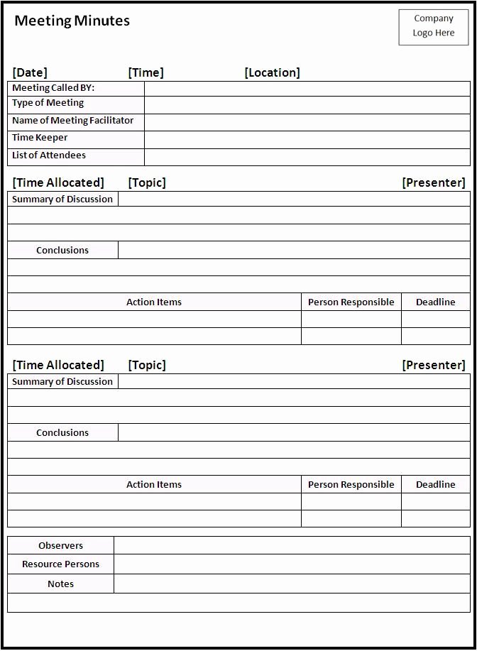 Student Council Minutes Template New Meeting Minutes Template 672×917 Pixels