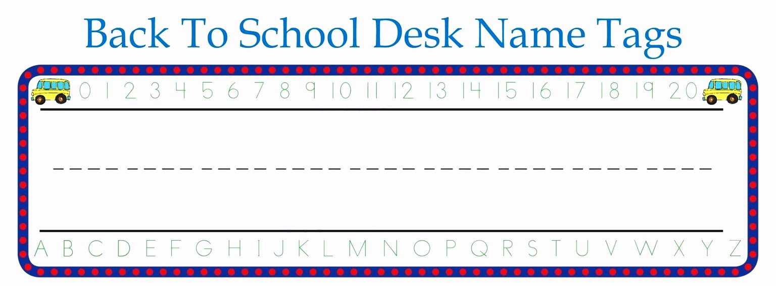 Student Desk Name Plates Templates Lovely Student Name Tags for Desks Printable Hostgarcia