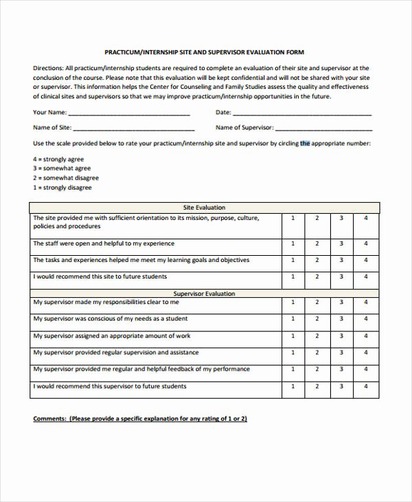 Student Performance Evaluation form New Student Evaluation form In Pdf