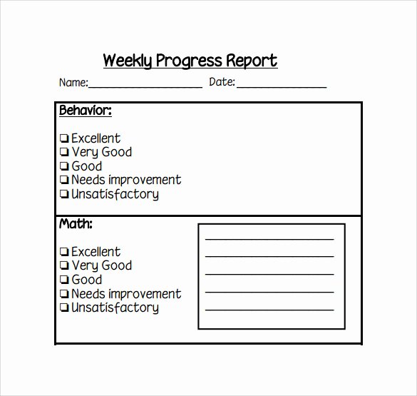 Student Progress Report Template Word Beautiful Weekly Report Template 12 Download Free Documents In Pdf