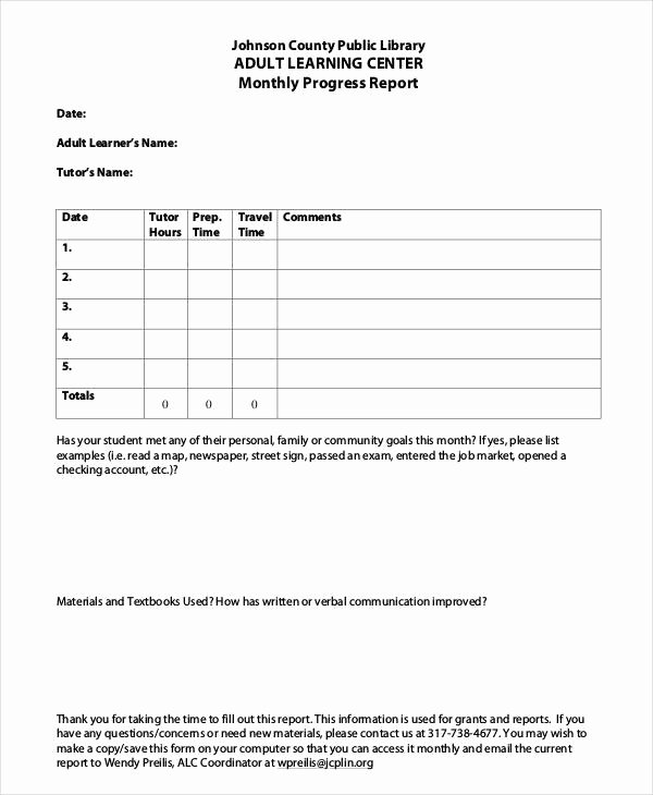 Student Progress Report Template Word Best Of 15 Progress Report Templates Word Pdf Pages