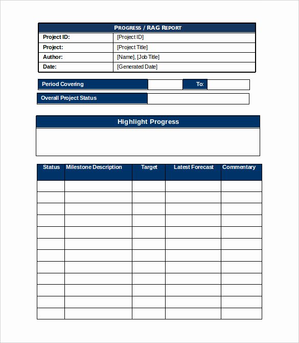 Student Progress Report Template Word Elegant Weekly Status Report Templates 30 Free Documents