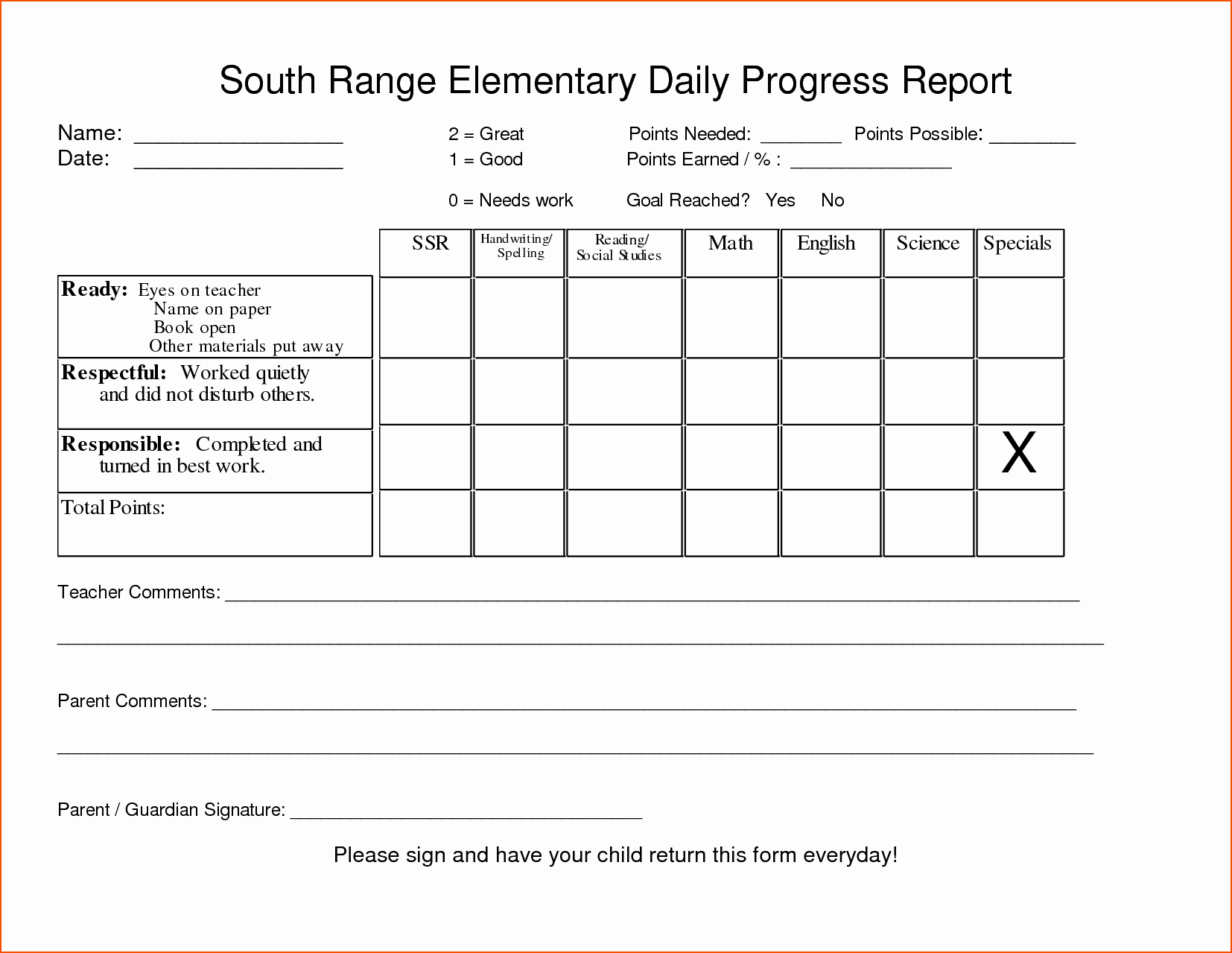 Student Progress Report Template Word Fresh 7 Progress Report Template Bookletemplate