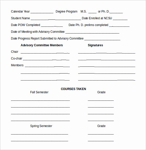 Student Progress Report Template Word Inspirational 17 Sample Student Progress Reports