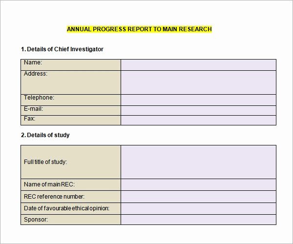 Student Progress Report Template Word Unique 12 Sample Progress Report Templates – Pdf Word Portable