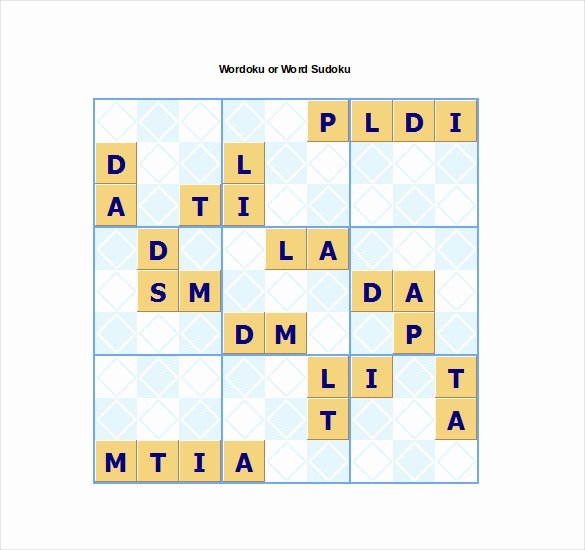 Sudoku Grid Template Luxury 15 Word Sudoku Templates Free Download