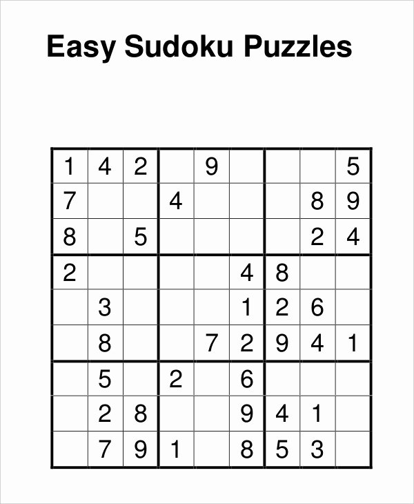 Sudoku Grid Template Unique 8 Sudoku Templates Free Sample Example format