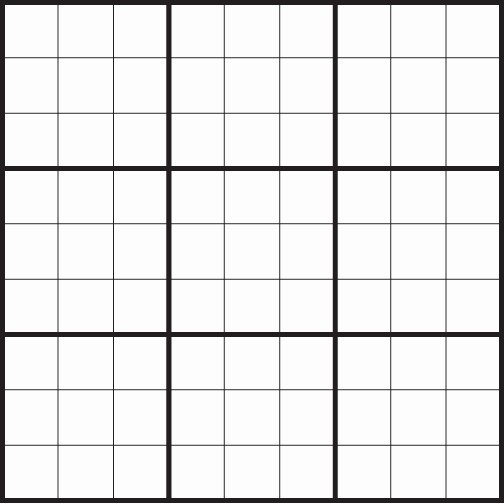 Sudoku Grid Template Unique Blank Grids Siteraven