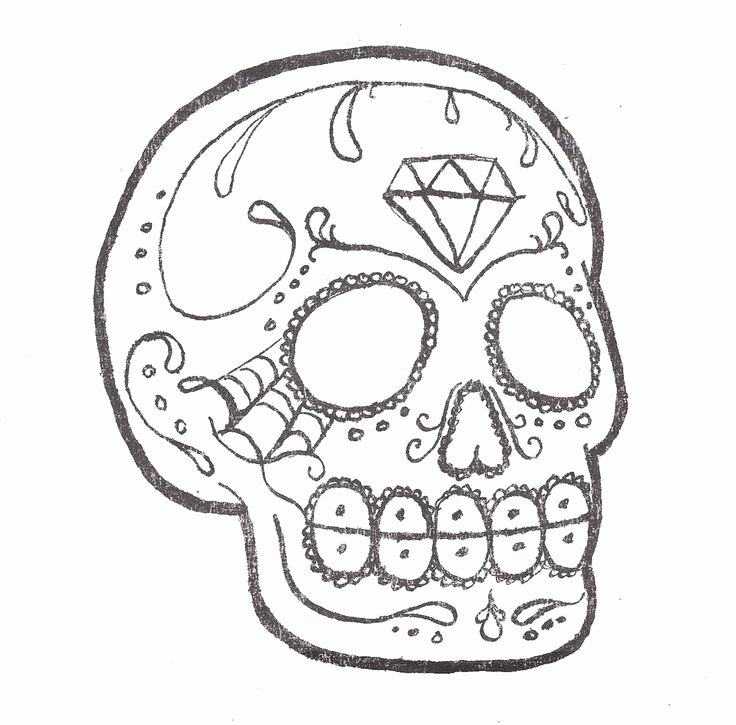 Sugar Skull Outline Best Of Sugar Skull Outline