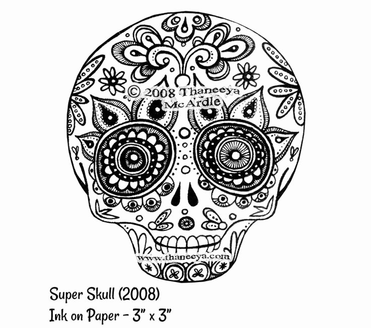 Sugar Skull Outline Fresh Sugar Skull Outline