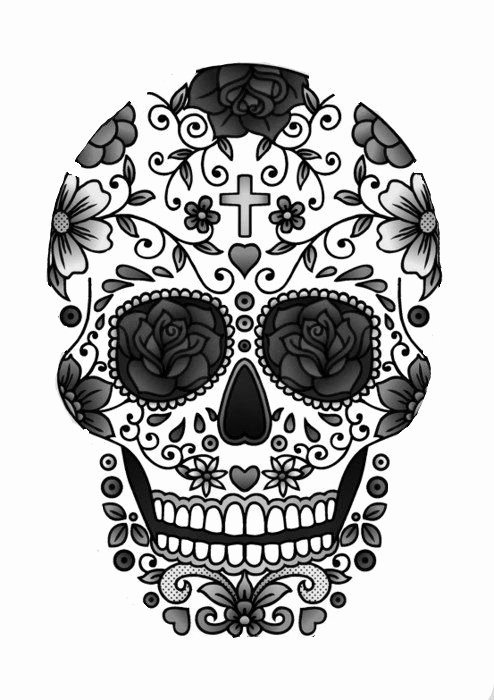 Sugar Skull Outline Luxury 9 Outline 29 Downright Awesome Sugar Skulls You Re