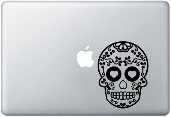 Sugar Skull Outline New Sugar Skull Outline Laptop Decal