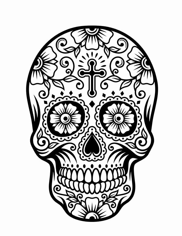 Sugar Skull Outline Unique Best 25 Candy Skulls Ideas On Pinterest