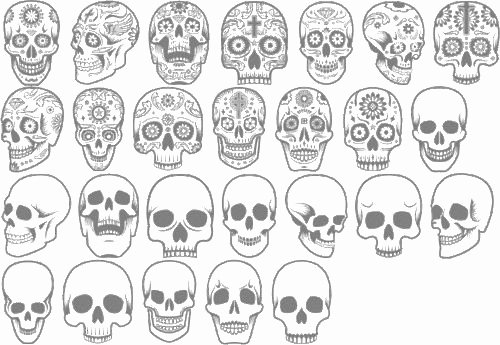 Sugar Skull Outlines Awesome 17 Best Ideas About Skull Tattoo Design On Pinterest