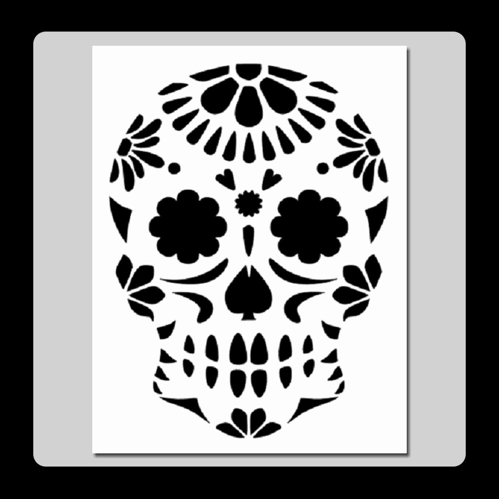 Sugar Skull Pumpkin Carving Stencils Inspirational 7 X 9 Floral Sugar Skull Face Stencil Day Of the Dead