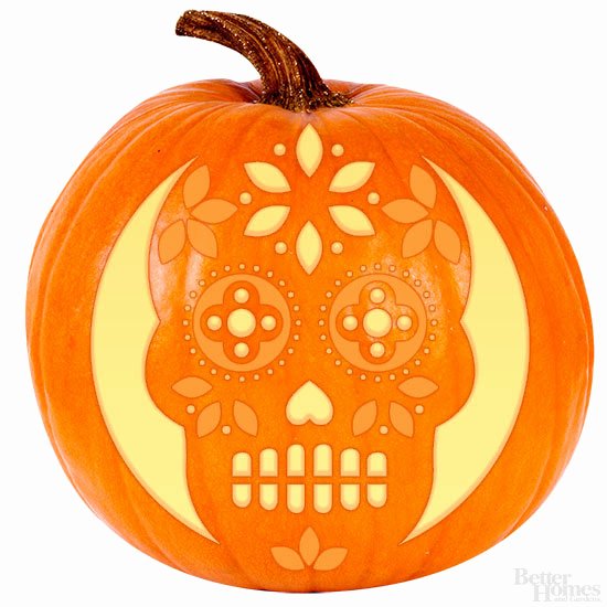 Sugar Skull Pumpkin Carving Stencils Lovely Sugar Skull Pumpkin Stencil