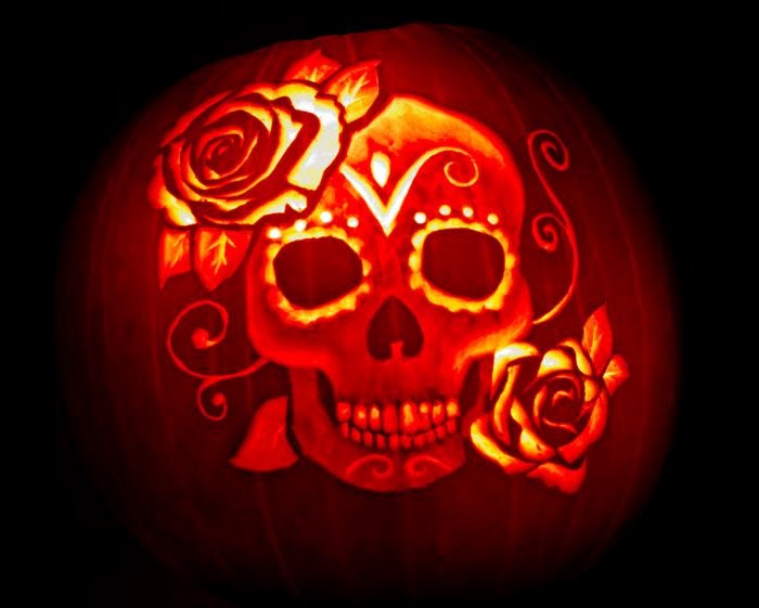 Sugar Skull Pumpkin Carving Stencils New 1000 Ideas About Sugar Skull Pumpkin On Pinterest