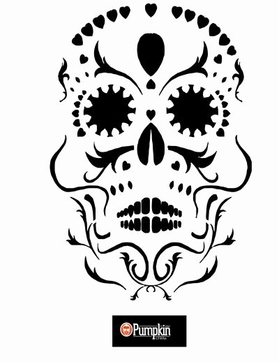 Sugar Skull Pumpkin Carving Stencils New Best 25 Sugar Skull Pumpkin Stencil Ideas On Pinterest