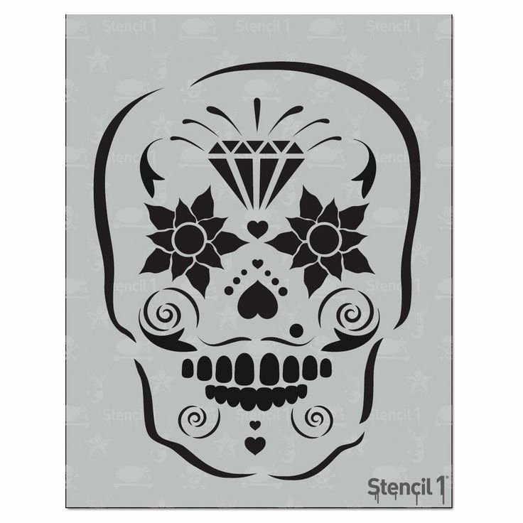 Sugar Skull Pumpkin Stencil New Best 25 Sugar Skull Stencil Ideas On Pinterest