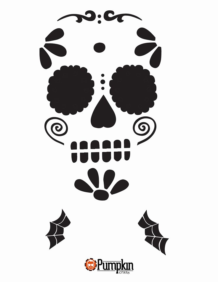 Sugar Skull Pumpkin Stencil Unique Best 25 Skull Stencil Ideas On Pinterest