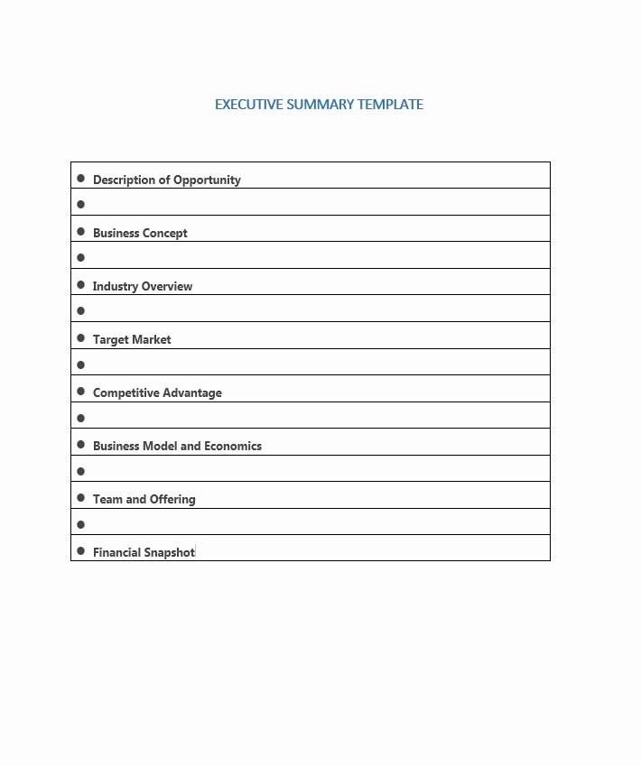 Summary Document Template Inspirational 30 Perfect Executive Summary Examples &amp; Templates