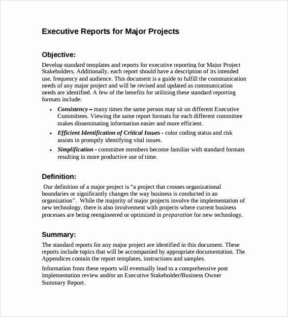 Summary Report format Best Of Executive Report Template 5 Download Free Documents In