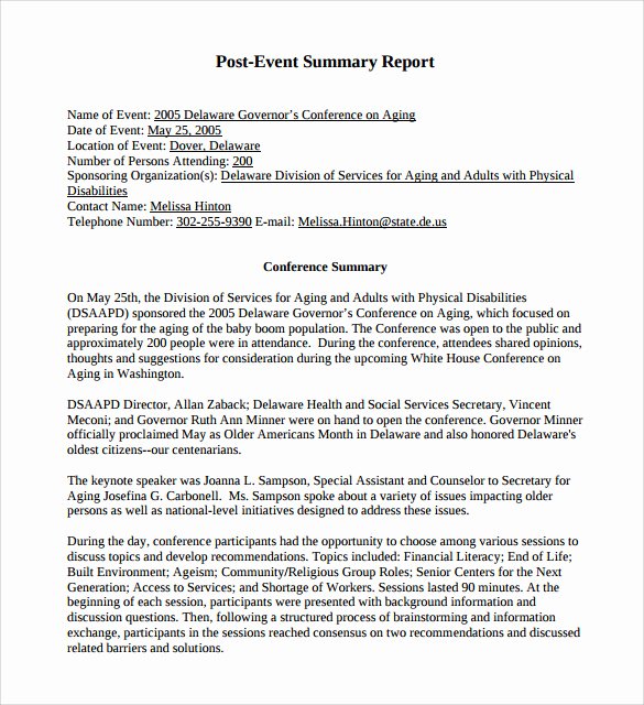 Summary Report format Inspirational Summary Report Template 10 Free Pdf Word Apple Pages