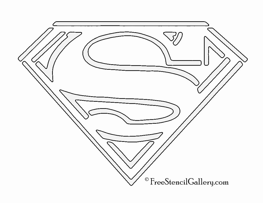 Superman Logo Stencils Elegant Superman Symbol Stencil