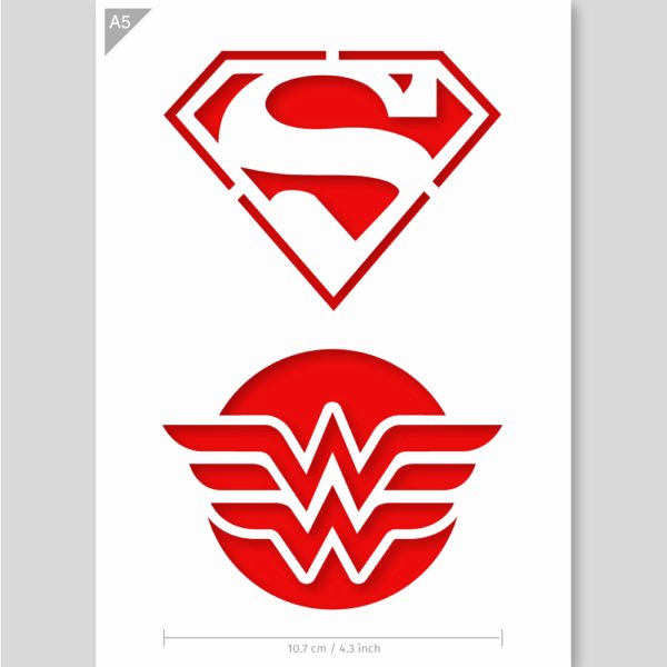 Superman Logo Stencils New Superhero Stencil From Qbix